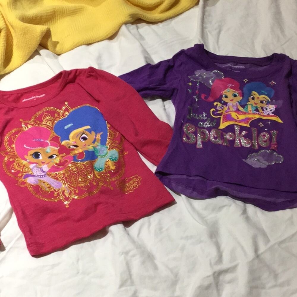 Shimmer & shine long sleeve t bundle 3t euc